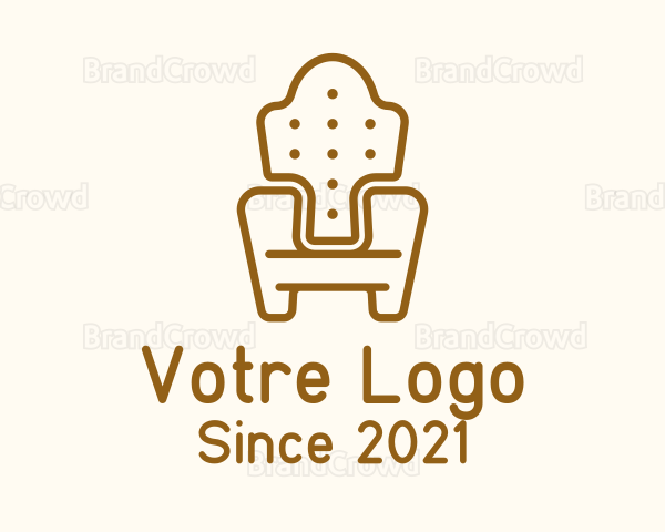 Brown Cushion Armchair Logo