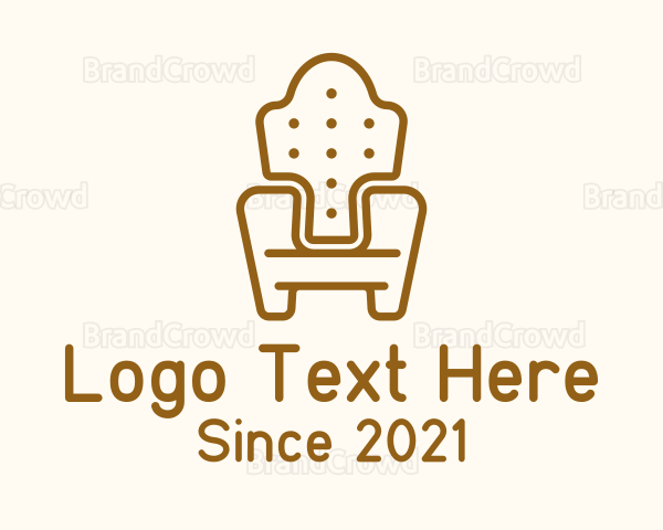 Brown Cushion Armchair Logo