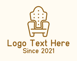 Living Room - Brown Cushion Armchair logo design