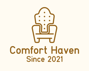 Cushion - Brown Cushion Armchair logo design