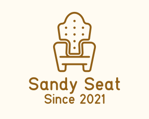 Brown Cushion Armchair logo design