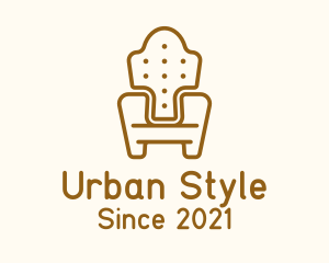 Furniture Design - Brown Cushion Armchair logo design