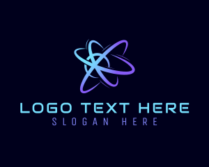 Atom - Scientific Technology Atom logo design