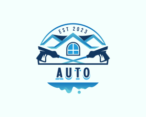 Restoration - Roof Pressure Washer logo design