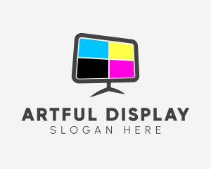 Television Color Display logo design