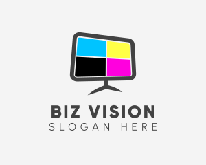 Television Color Display logo design