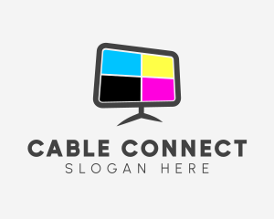 Cable - Television Color Display logo design