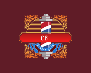 Emblem - Salon Grooming Barbershop logo design