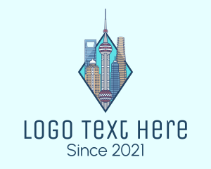 Hong Kong - Shanghai City Metropolis logo design