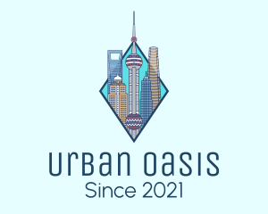 City - Shanghai City Metropolis logo design