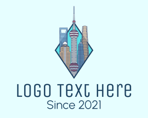City - Shanghai City Metropolis logo design