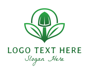 Worker - Trowel Lawn Care logo design