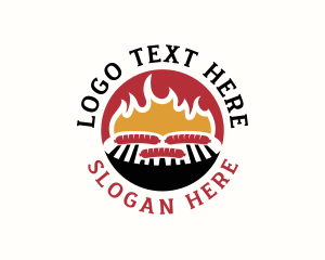 Flame BBQ Sausage Logo