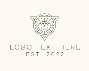 Aesthetic - Mystic Triangle Eye logo design
