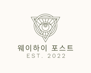 Mystic Triangle Eye logo design