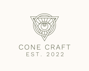 Mystic Triangle Eye logo design