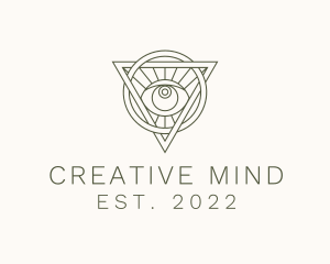 Mystic Triangle Eye logo design