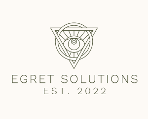 Mystic Triangle Eye logo design