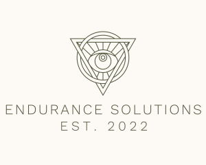 Mystic Triangle Eye logo design