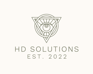 Mystic Triangle Eye logo design