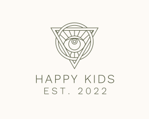 Mystic Triangle Eye logo design