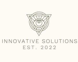 Mystic Triangle Eye logo design