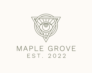 Mystic Triangle Eye logo design