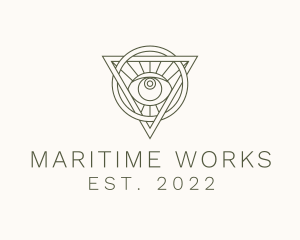 Mystic Triangle Eye logo design