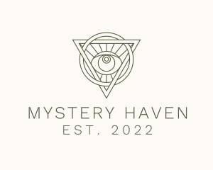 Mystic Triangle Eye logo design