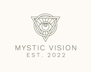 Mystic Triangle Eye logo design