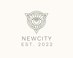 Mystic Triangle Eye logo design