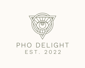 Mystic Triangle Eye logo design