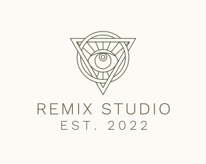 Mystic Triangle Eye logo design