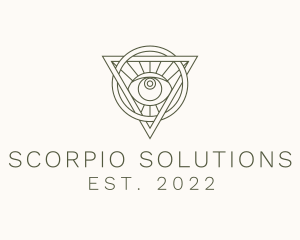 Mystic Triangle Eye logo design