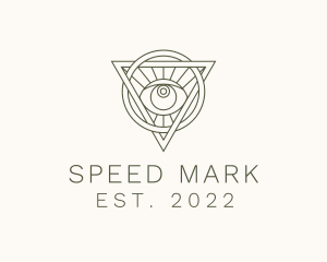 Mystic Triangle Eye logo design