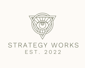 Mystic Triangle Eye logo design