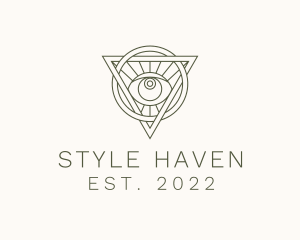 Souvenir Shop - Mystic Triangle Eye logo design