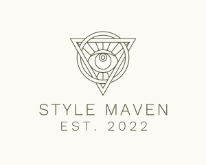 Mystic Triangle Eye logo design