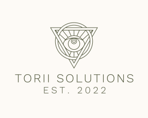 Mystic Triangle Eye logo design