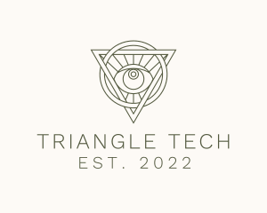 Triangle - Mystic Triangle Eye logo design