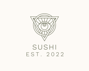 Mystic Triangle Eye logo design