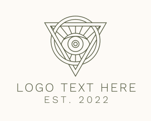 Triangle - Mystic Triangle Eye logo design