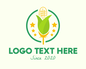 Crop Field - Organic Corn Farm logo design