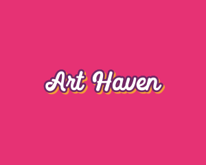 Playful Pop Art Cursive logo design