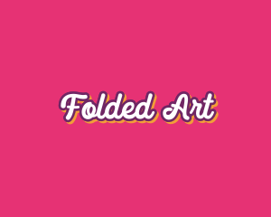 Playful Pop Art Cursive logo design