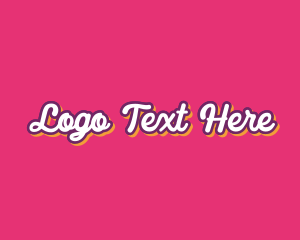 Girly - Playful Pop Art Cursive logo design