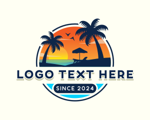 Beach Island Travel logo design