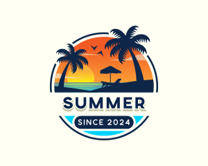 Beach Island Travel logo design