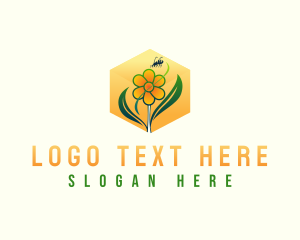 Apiary - Flower Bee Farm logo design