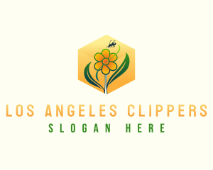 Beekeeper - Flower Bee Farm logo design